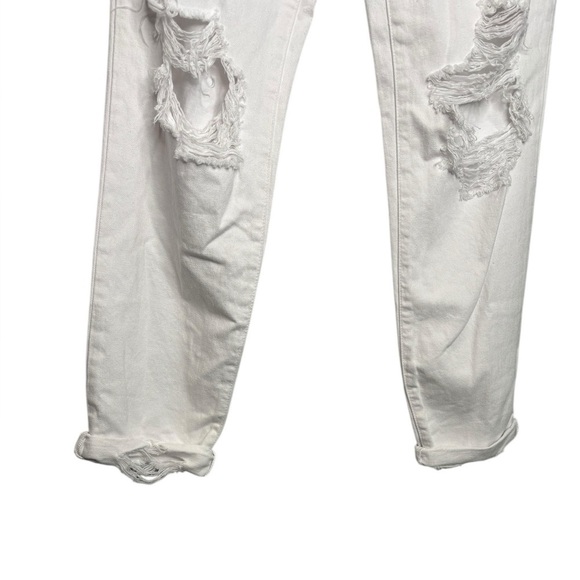 Pistola Presley Distressed High Rise Relaxed Roller Jean White 27 NWT - Picture 3 of 12